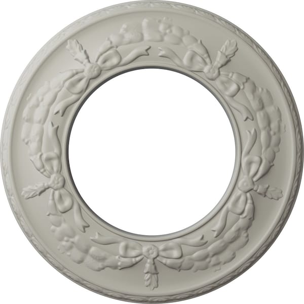Ekena Millwork Salem Ceiling Medallion (Fits Canopies up to 7 1/8"), 13 1/4"OD x 7 1/8"ID x 7/8"P, Pot of Cream CM13SAPCF - main